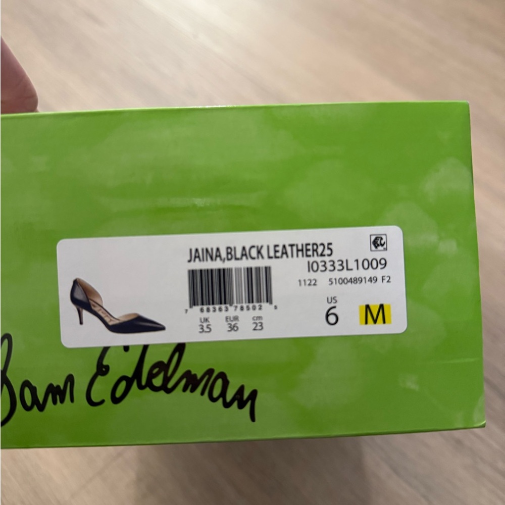 NEW Sam Edelman Black Women's Shoes Jaina d'Orsay Pump - Picture 7 of 8